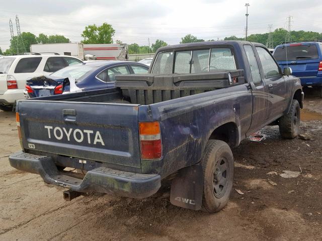 4TAVN13D3PZ136717 - 1993 TOYOTA PICKUP 1/2 BLUE photo 4