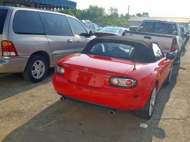 JM1NC25F660113577 - 2006 MAZDA MX-5 MIATA RED photo 4