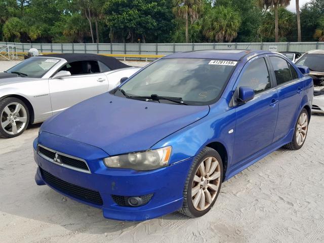 JA3AU86U38U005858 - 2008 MITSUBISHI LANCER GTS BLUE photo 2