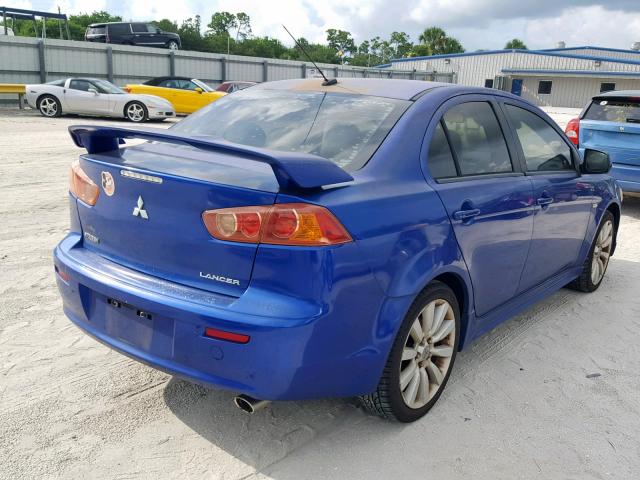 JA3AU86U38U005858 - 2008 MITSUBISHI LANCER GTS BLUE photo 4