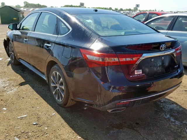 4T1BK1EB0JU269074 - 2018 TOYOTA AVALON XLE BLACK photo 3