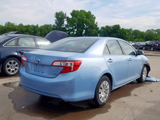 4T1BD1FK9CU033146 - 2012 TOYOTA CAMRY HYBR BLUE photo 4