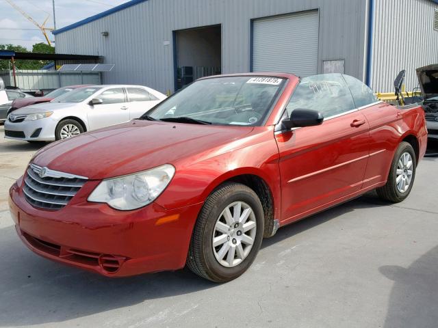 1C3BC4EB4AN164040 - 2010 CHRYSLER SEBRING LX MAROON photo 2