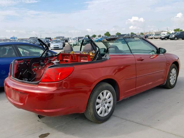 1C3BC4EB4AN164040 - 2010 CHRYSLER SEBRING LX MAROON photo 4