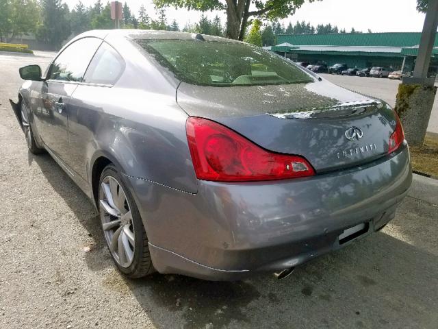 JN1CV6EK1AM104778 - 2010 INFINITI G37 BASE GRAY photo 3