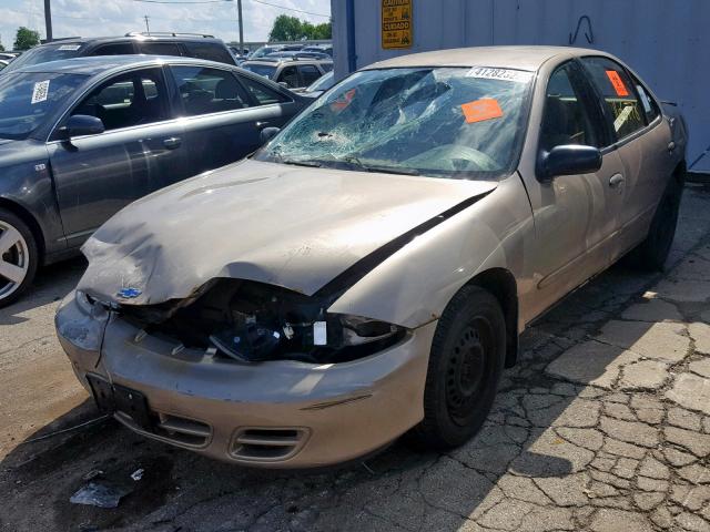 1G1JF5248Y7249593 - 2000 CHEVROLET CAVALIER L BEIGE photo 2