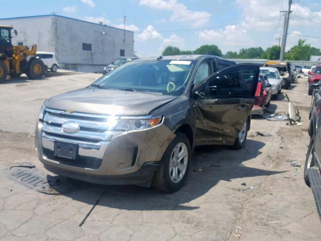 2FMDK3JC2DBC84009 - 2013 FORD EDGE SEL CHARCOAL photo 2