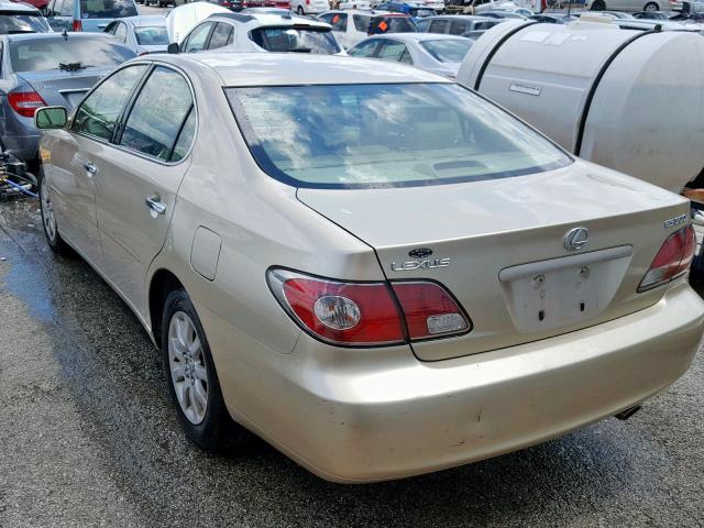 JTHBF30GX30091481 - 2003 LEXUS ES 300 GOLD photo 3