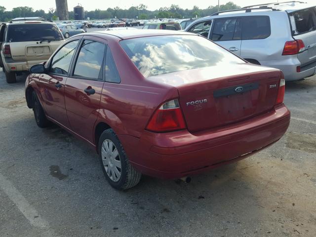 1FAFP34N45W234634 - 2005 FORD FOCUS ZX4 RED photo 3