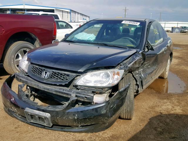 1HGEM22124L031655 - 2004 HONDA CIVIC DX V BLACK photo 2