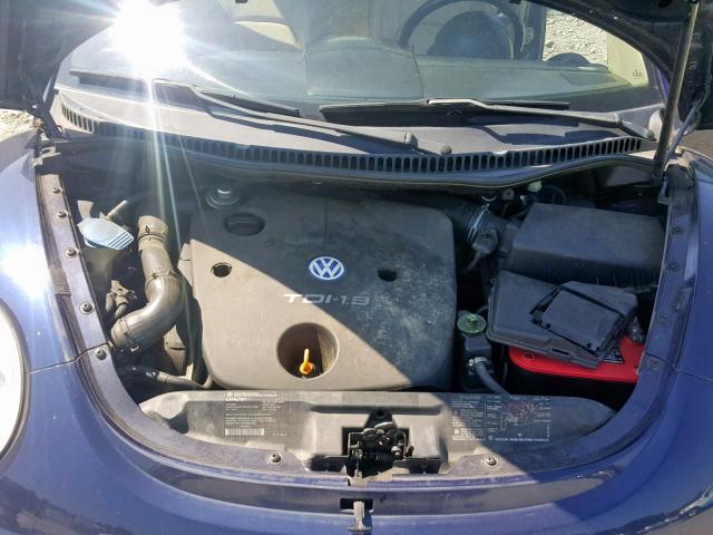 3VWCP21C02M405009 - 2002 VOLKSWAGEN NEW BEETLE ლურჯი ფოტო 7