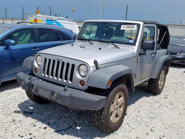 1J4AA2D11AL117872 - 2010 JEEP WRANGLER S SILVER photo 2