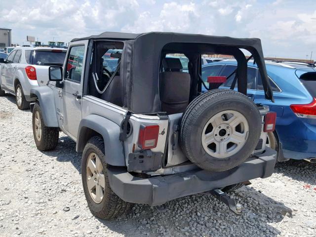 1J4AA2D11AL117872 - 2010 JEEP WRANGLER S SILVER photo 3