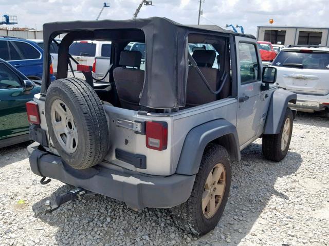 1J4AA2D11AL117872 - 2010 JEEP WRANGLER S SILVER photo 4