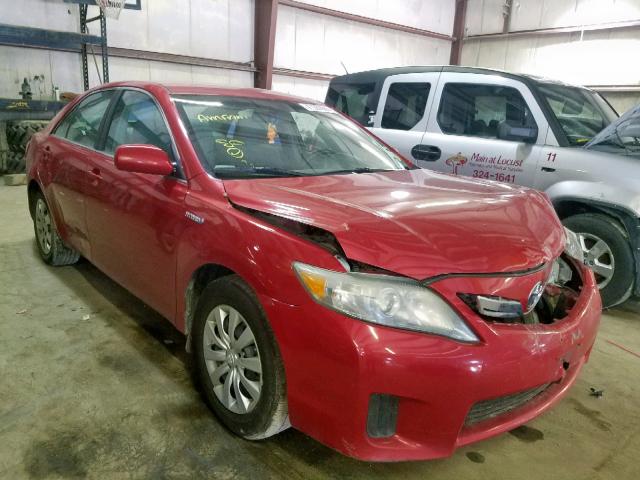 4T1BB3EK2AU116644 - 2010 TOYOTA CAMRY HYBR RED photo 1