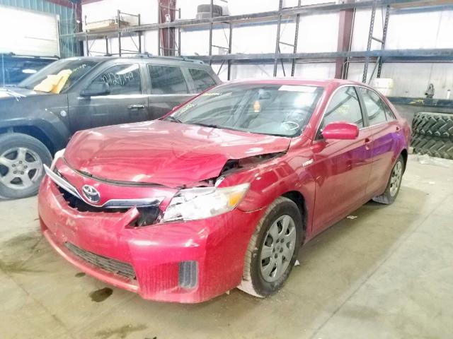 4T1BB3EK2AU116644 - 2010 TOYOTA CAMRY HYBR RED photo 2