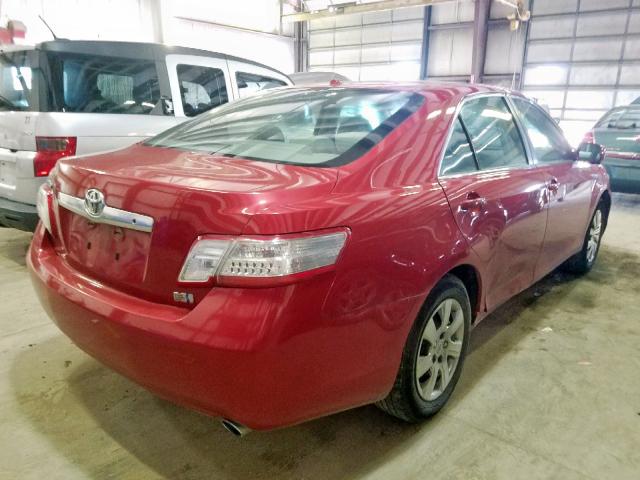 4T1BB3EK2AU116644 - 2010 TOYOTA CAMRY HYBR RED photo 4