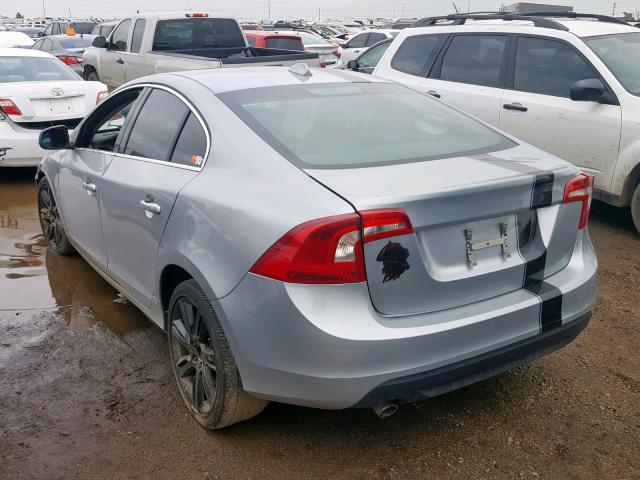 YV1902FH0C2137006 - 2012 VOLVO S60 T6 SILVER photo 3