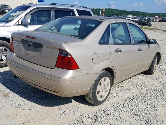 1FAHP34N77W338918 - 2007 FORD FOCUS ZX4 TAN photo 4