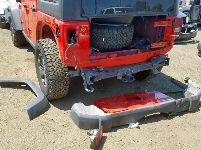 1C4BJWFG5HL706677 - 2017 JEEP WRANGLER U RED photo 9