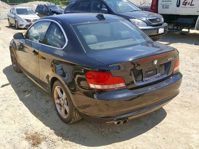 WBAUP73509VK75779 - 2009 BMW 128 I BLACK photo 3