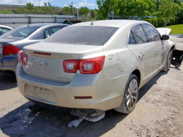 1G11H5SL7EF146460 - 2014 CHEVROLET MALIBU LTZ ოქროსფერი ფოტო 4