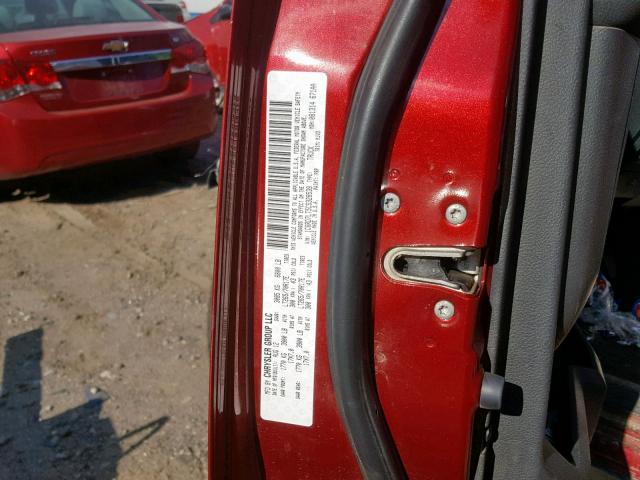 1C6RD7LT5CS328539 - 2012 DODGE RAM 1500 S RED photo 10