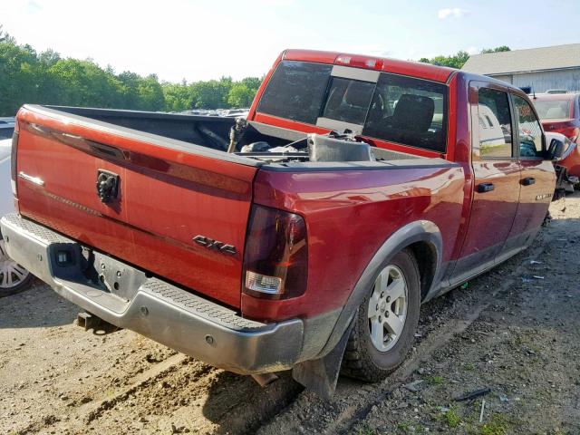 1C6RD7LT5CS328539 - 2012 DODGE RAM 1500 S RED photo 4