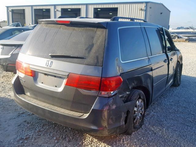 5FNRL3H79AB080192 - 2010 HONDA ODYSSEY EX GRAY photo 4