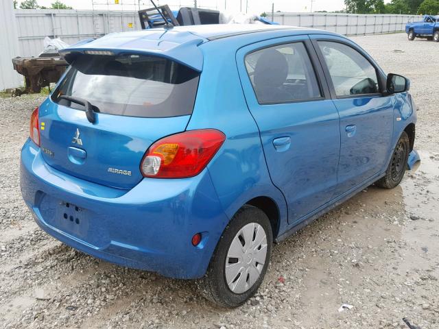 ML32A3HJ6FH039886 - 2015 MITSUBISHI MIRAGE DE BLUE photo 4