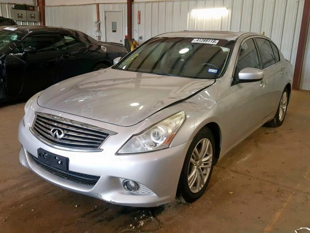 JN1CV6AP8AM202658 - 2010 INFINITI G37 BASE SILVER photo 2