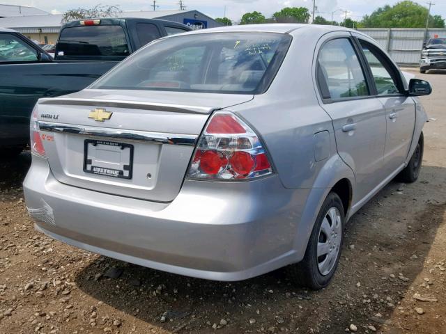 KL1TD5DE1BB122160 - 2011 CHEVROLET AVEO LS SILVER photo 4