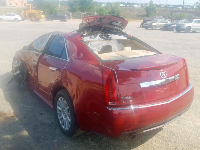 1G6DF5EY8B0149029 - 2011 CADILLAC CTS LUXURY RED photo 3