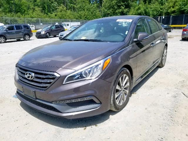 5NPE34AF8HH554747 - 2017 HYUNDAI SONATA SPO BROWN photo 2