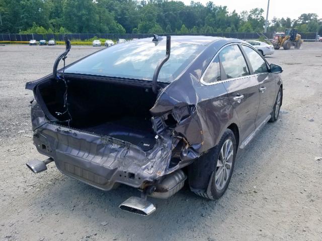 5NPE34AF8HH554747 - 2017 HYUNDAI SONATA SPO BROWN photo 4