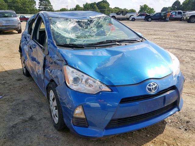 JTDKDTB35C1521459 - 2012 TOYOTA PRIUS C BLUE photo 1