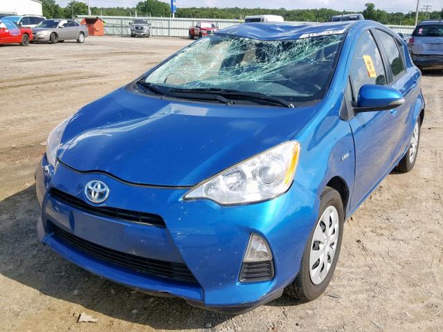 JTDKDTB35C1521459 - 2012 TOYOTA PRIUS C BLUE photo 2