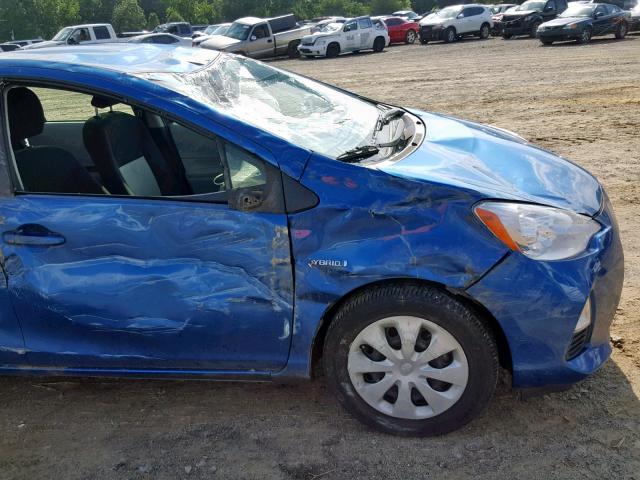 JTDKDTB35C1521459 - 2012 TOYOTA PRIUS C BLUE photo 9