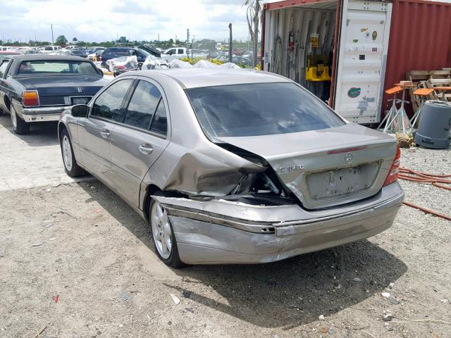 WDBRF64J83F346647 - 2003 MERCEDES-BENZ C 320 SILVER photo 3