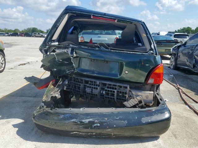 1G8ZK8271VZ139366 - 1997 SATURN SW2 GREEN photo 9