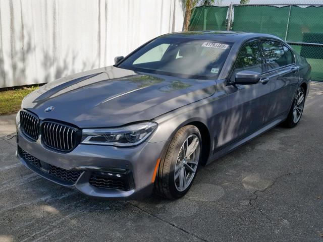 WBA7F2C56KB239282 - 2019 BMW 750I GRAY photo 2