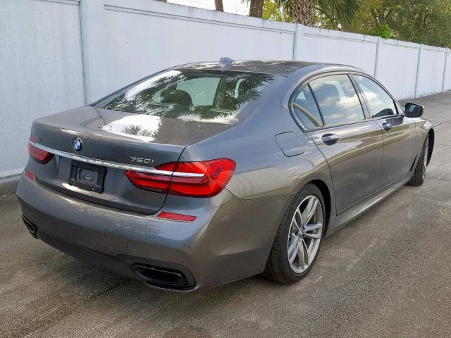 WBA7F2C56KB239282 - 2019 BMW 750I GRAY photo 4