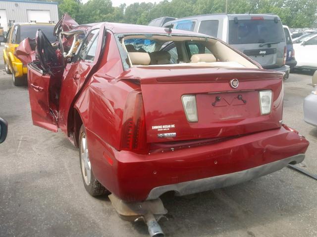 1G6DC67A150133256 - 2005 CADILLAC STS RED photo 3