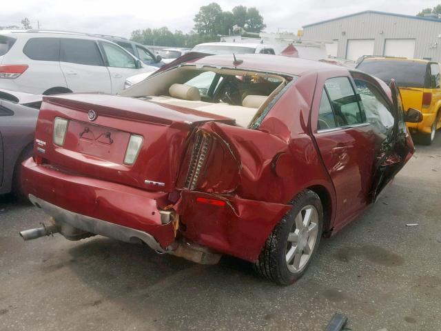1G6DC67A150133256 - 2005 CADILLAC STS RED photo 4
