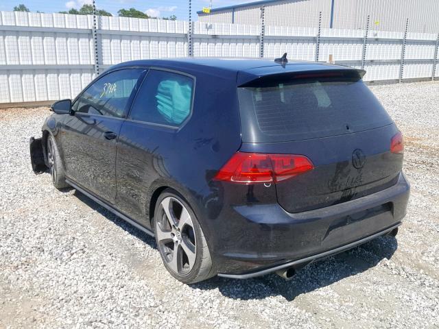 3VWYT7AU4GM070285 - 2016 VOLKSWAGEN GTI S/SE BLACK photo 3