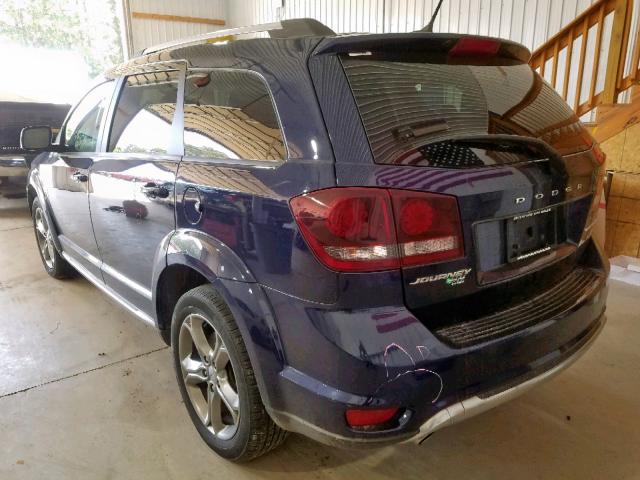 3C4PDCGG2HT356695 - 2017 DODGE JOURNEY CR BLUE photo 3