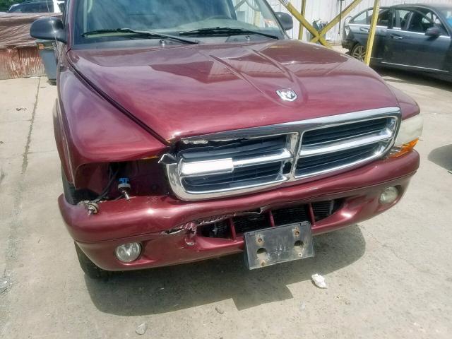 1B4HS48N42F114553 - 2002 DODGE DURANGO SL RED photo 7