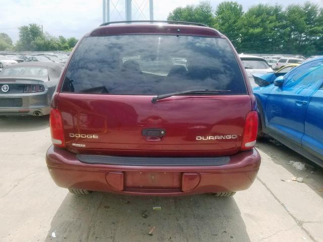 1B4HS48N42F114553 - 2002 DODGE DURANGO SL RED photo 9