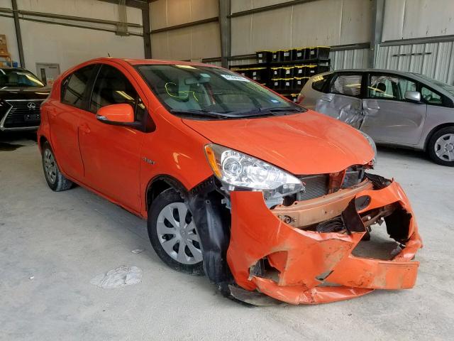 JTDKDTB36D1052190 - 2013 TOYOTA PRIUS C ORANGE photo 1