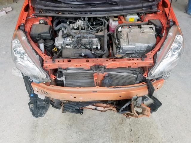 JTDKDTB36D1052190 - 2013 TOYOTA PRIUS C ORANGE photo 7